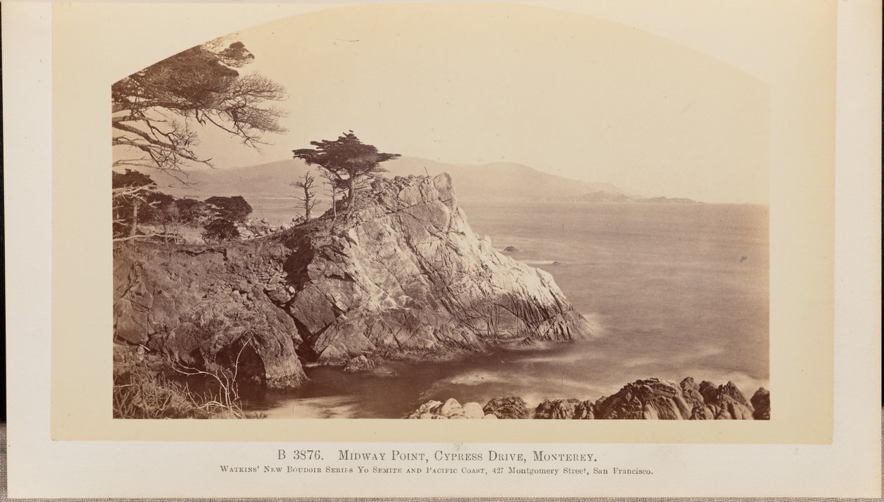 Midway Point, Cypress Drive, Monterey od Carleton Watkins