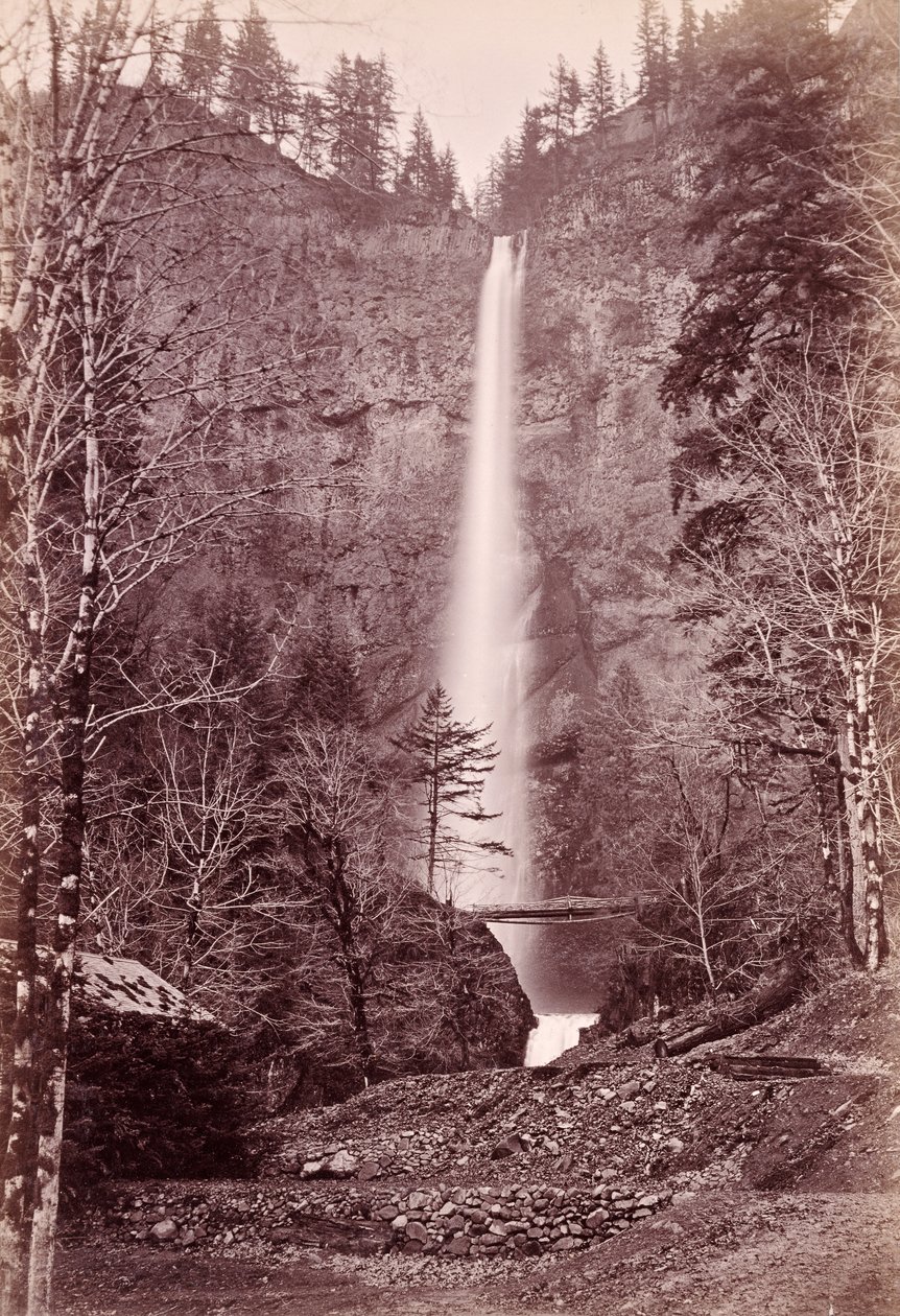 Vodopády Multnomah, 700 stop, Oregon od Carleton Watkins