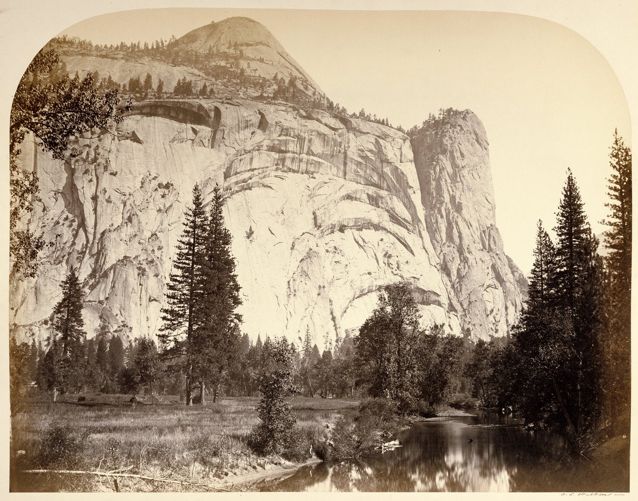 North Dome. Royal Arches - Washington Column od Carleton Watkins