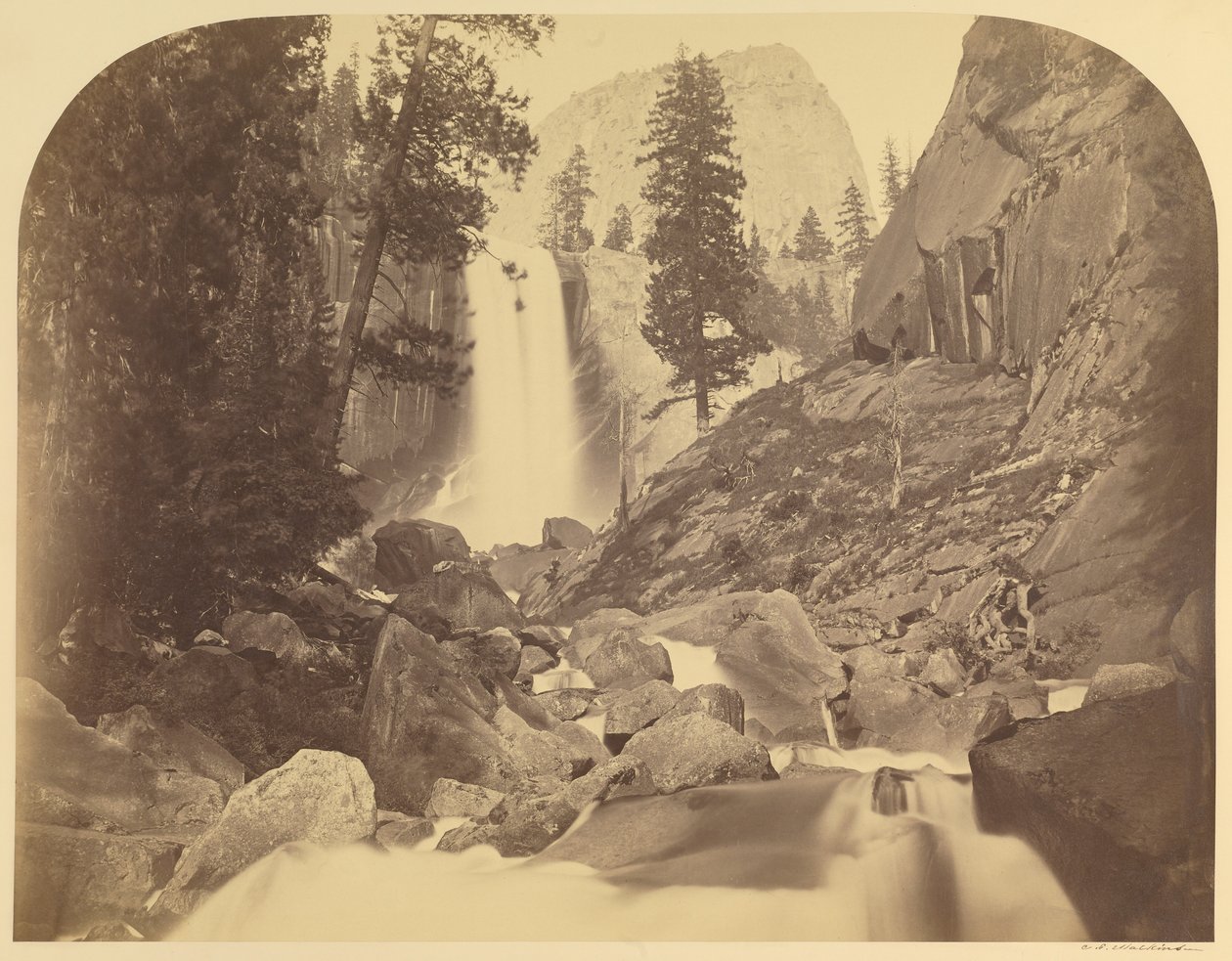 Piwayac - Vernal Fall - 300 stop - Yosemite od Carleton Watkins