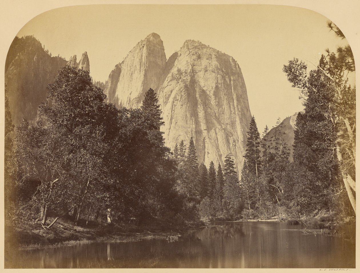 Pohled na řeku - Cathedral Rocks od Carleton Watkins