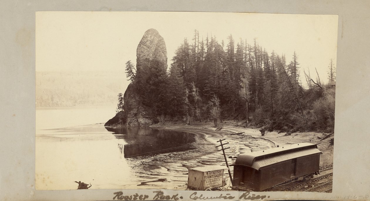 Rooster Rock, řeka Columbia od Carleton Watkins