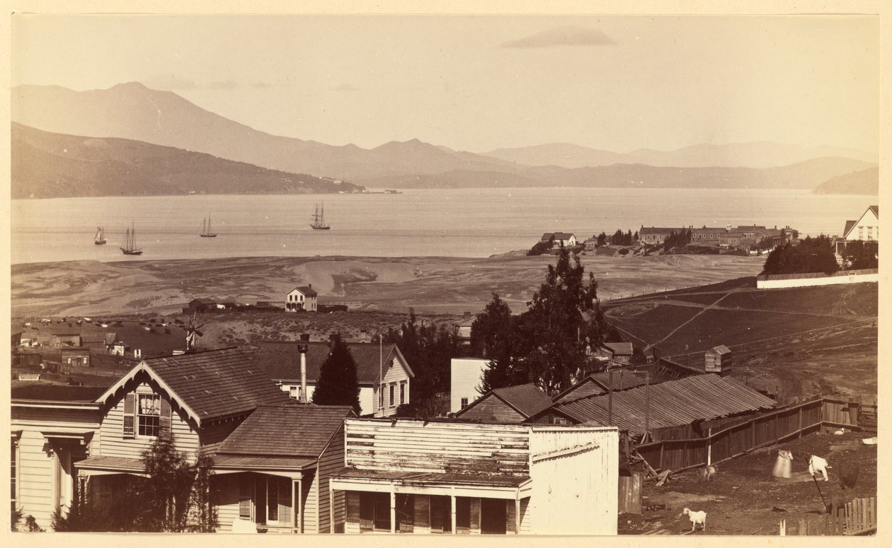 [Sausalito, Tamalpais a Richardsonův záliv ze San Francisca] od Carleton Watkins