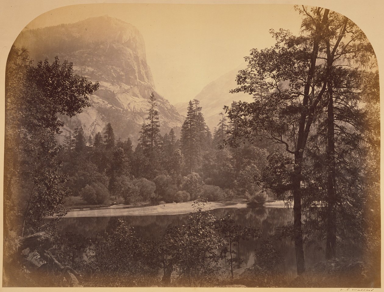 [Jezero - Yosemite] / [Jezero Ah-Wi-Yah, Yosemite] / [Mirror Lake a hora Watkins, Yosemite] od Carleton Watkins