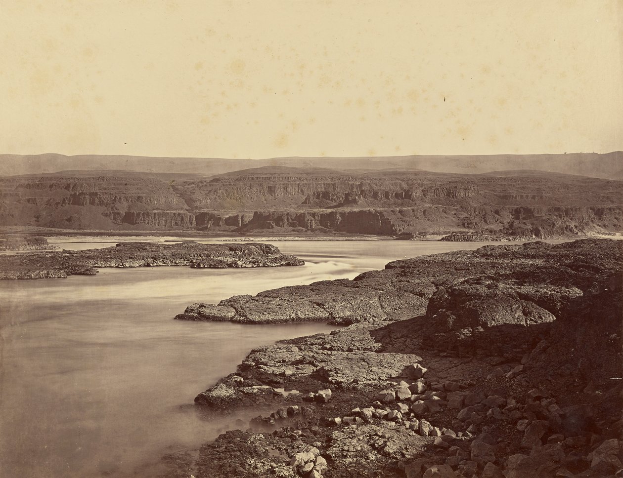 Průjezd Dalles, řeka Columbia od Carleton Watkins