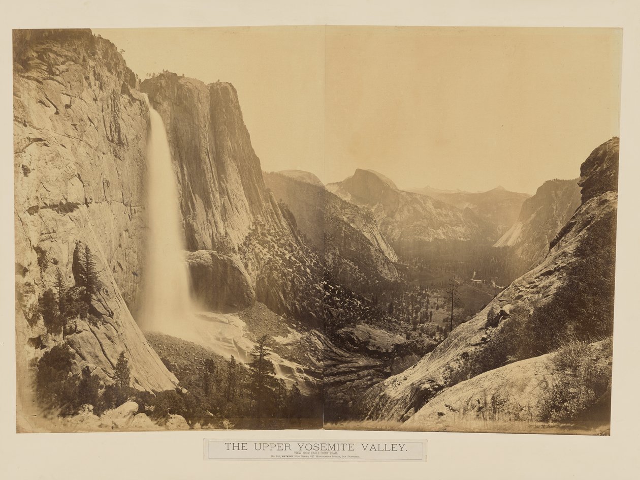Horní údolí Yosemite. Pohled ze stezky Eagle Point. od Carleton Watkins