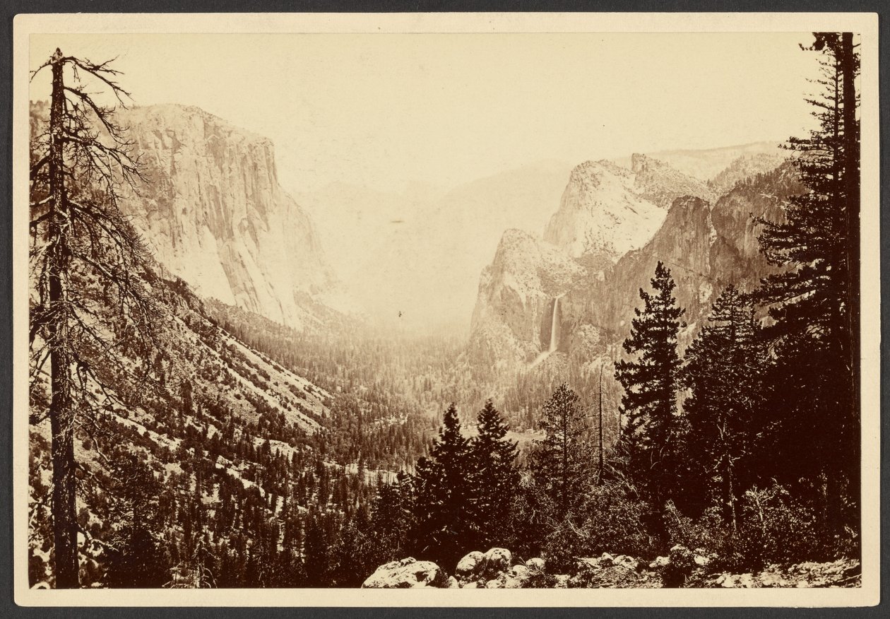 Yosemite z Inspiration Point od Carleton Watkins