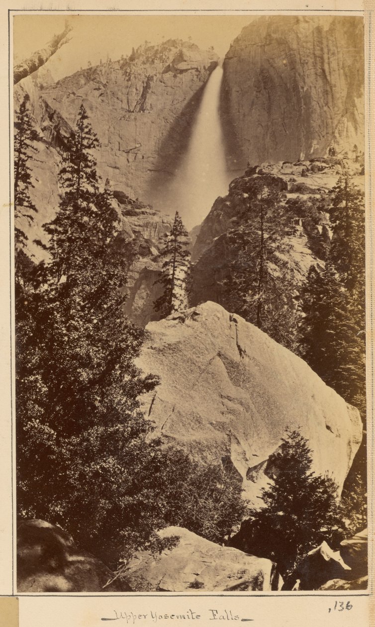 Horní Yosemitské vodopády od Carleton Watkins
