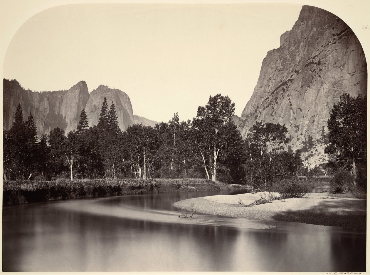 Pohled z Camp Grove, Yosemite od Carleton Watkins