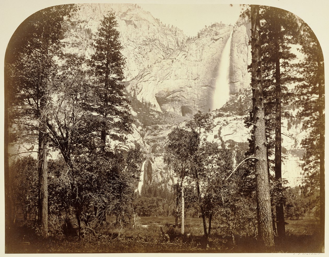 Semitské vodopády (od Horního domu) 2477 stop. od Carleton Watkins