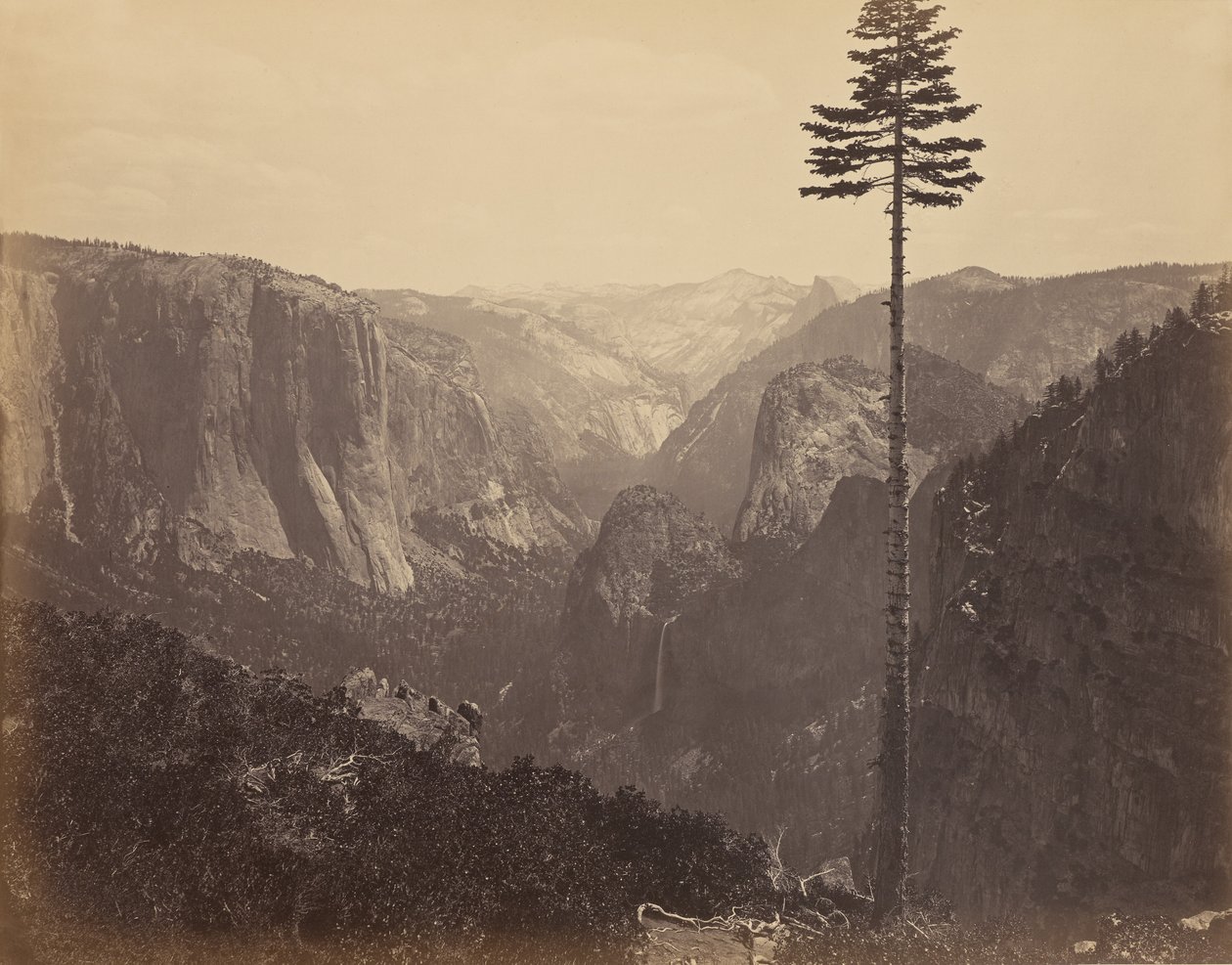 [Údolí Yosemite z nejlepšího celkového pohledu] od Carleton Watkins