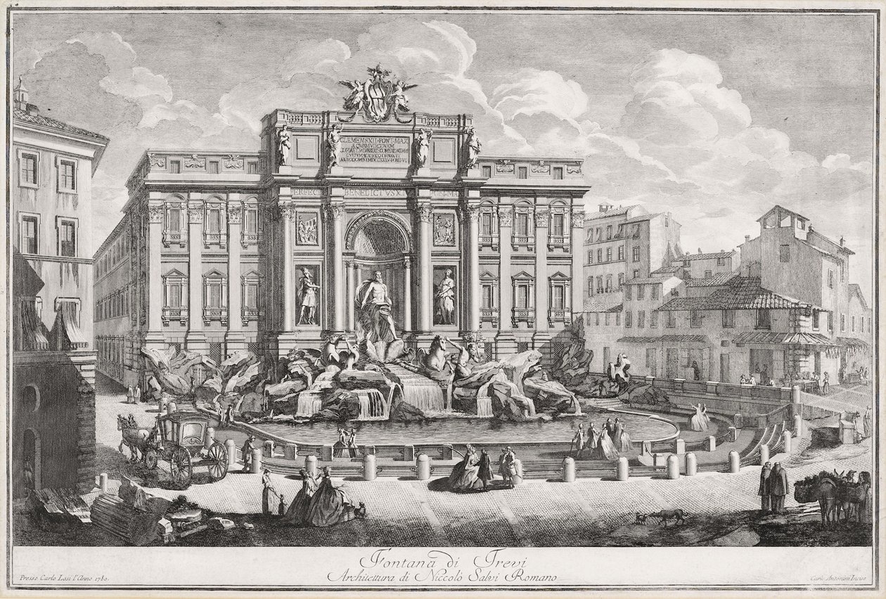 Řím, fontána di Trevi od Carlo Antonini