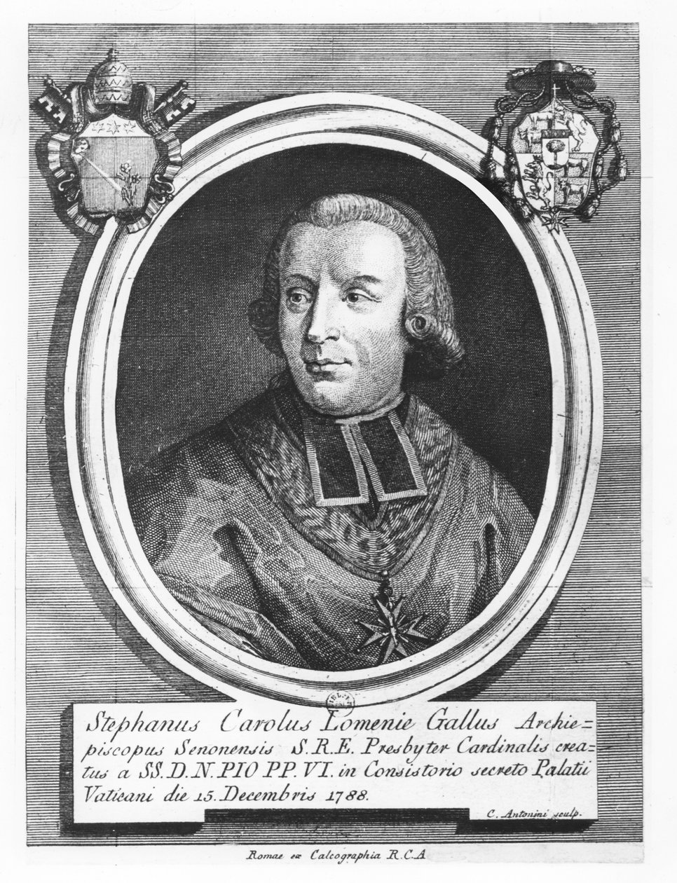 Étienne-Charles de Loménie de Brienne od Carlo Antonini