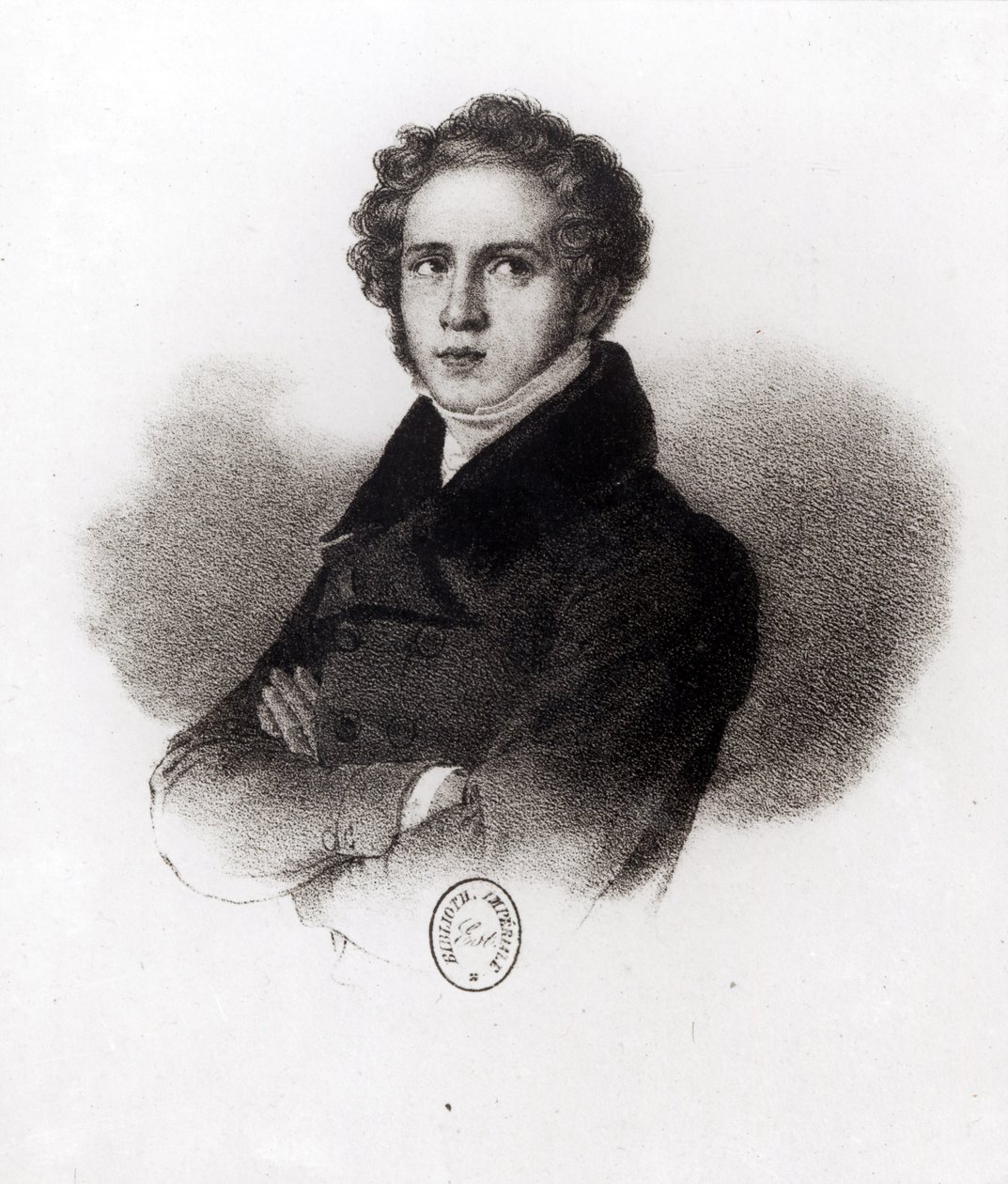 Portrét Vincenza Belliniho (1801-35), vyrytý Alessandro Focosi (1839-69) od Carlo Arienti