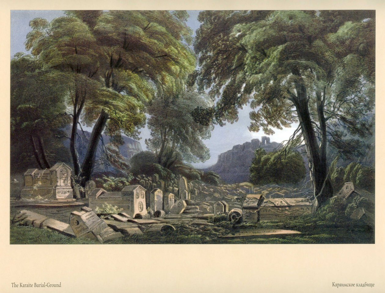 Carlo Bossoli. Karaimský hřbitov od Carlo Bossoli