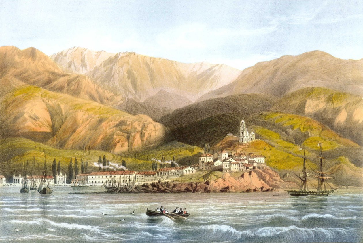 Carlo Bossoli. Pohled na Jaltu od Carlo Bossoli