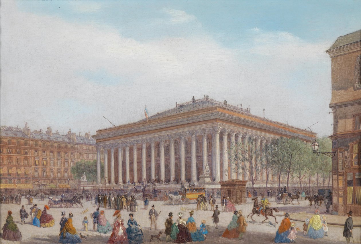 Pohled na Place de la Bourse, Paříž od Carlo Bossoli
