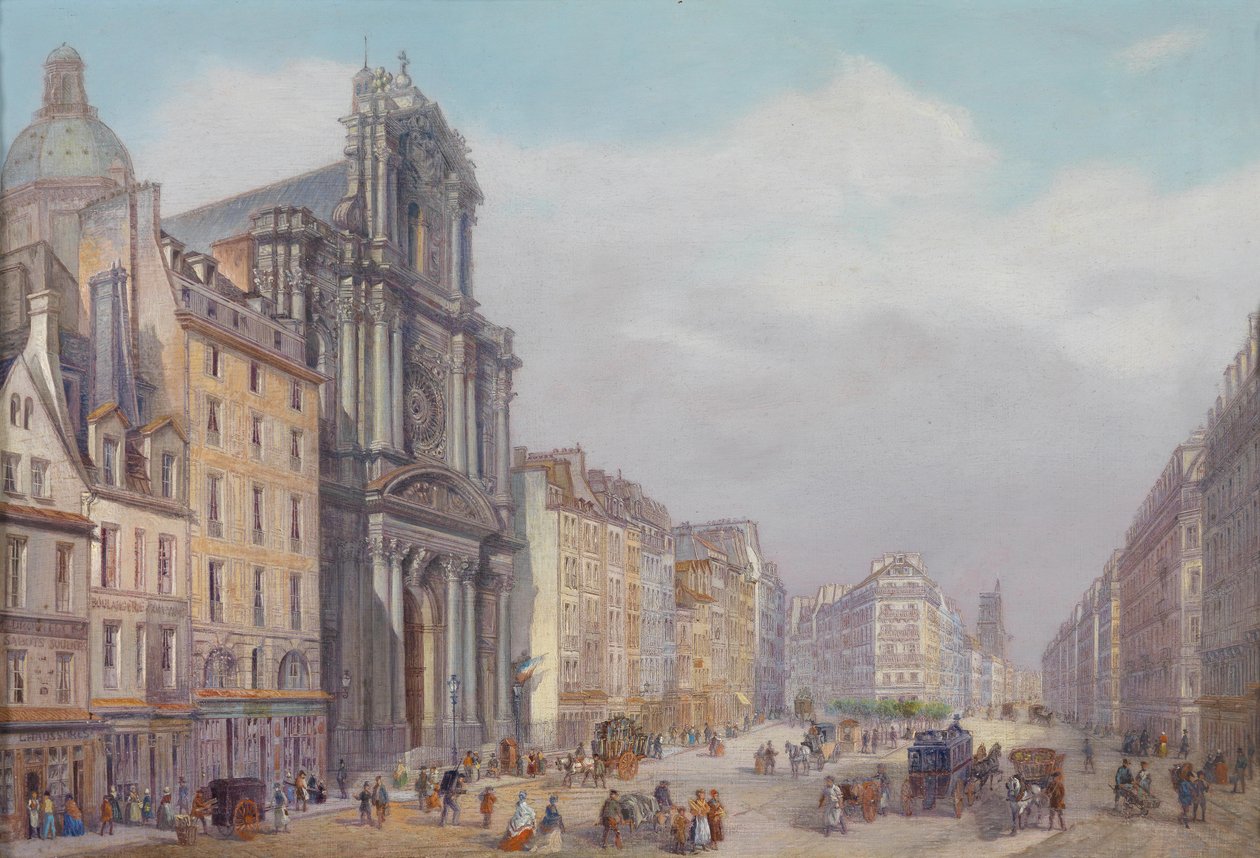 Pohled na Rue Saint-Antoine, Paříž od Carlo Bossoli