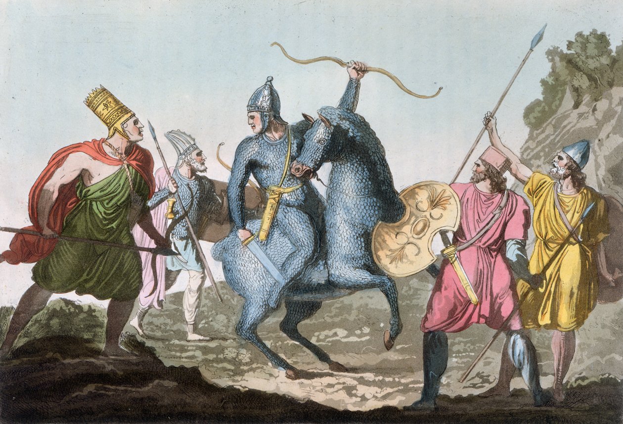 Vojenské kostýmy dynastie Arsacidů, 1821 od Carlo Botticelli