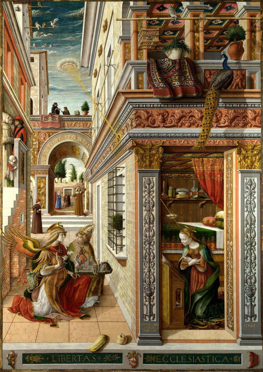 Zvěstování se svatým Emidiem od Carlo Crivelli