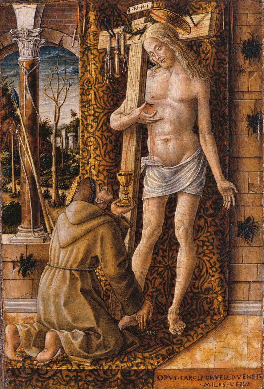 Svatý František sbírá Kristovu krev od Carlo Crivelli