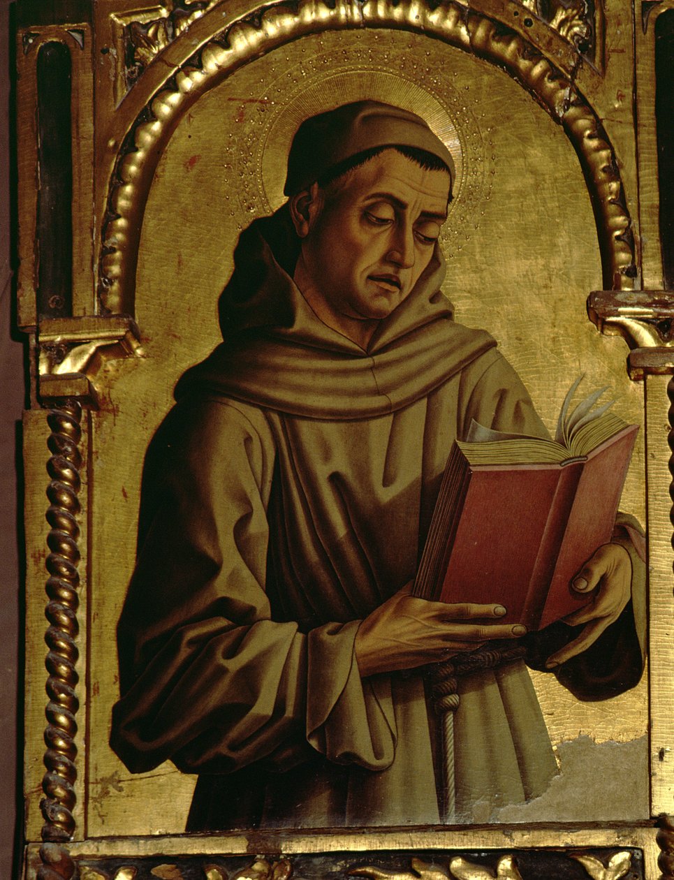 Svatý František, detail z triptychu Santa Lucia (tempera na desce) od Carlo Crivelli