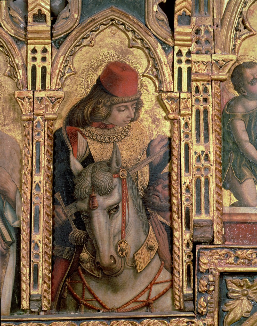 Svatý Martin, detail z polyptychu San Martino (tempera na desce) (viz 76669) od Carlo Crivelli