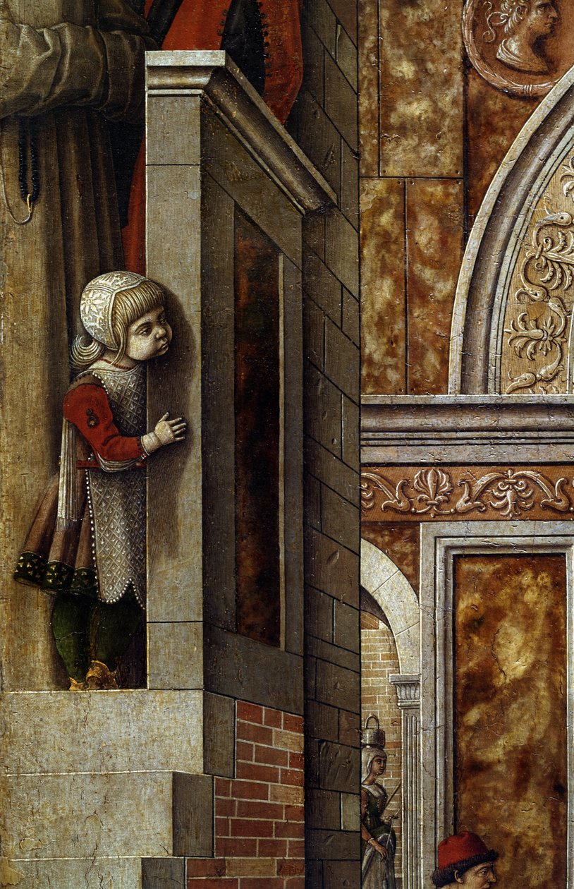 Zvěstování se sv. Emidiem, 1486 (tempera a olej na plátně) (detail 97895) od Carlo Crivelli