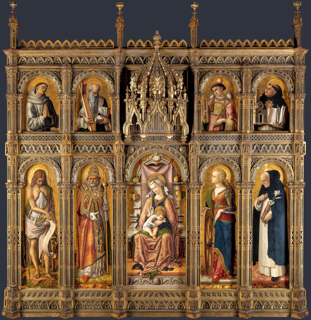 The Demidoff Altarpiece, 1476 (tempera na panelu) od Carlo Crivelli
