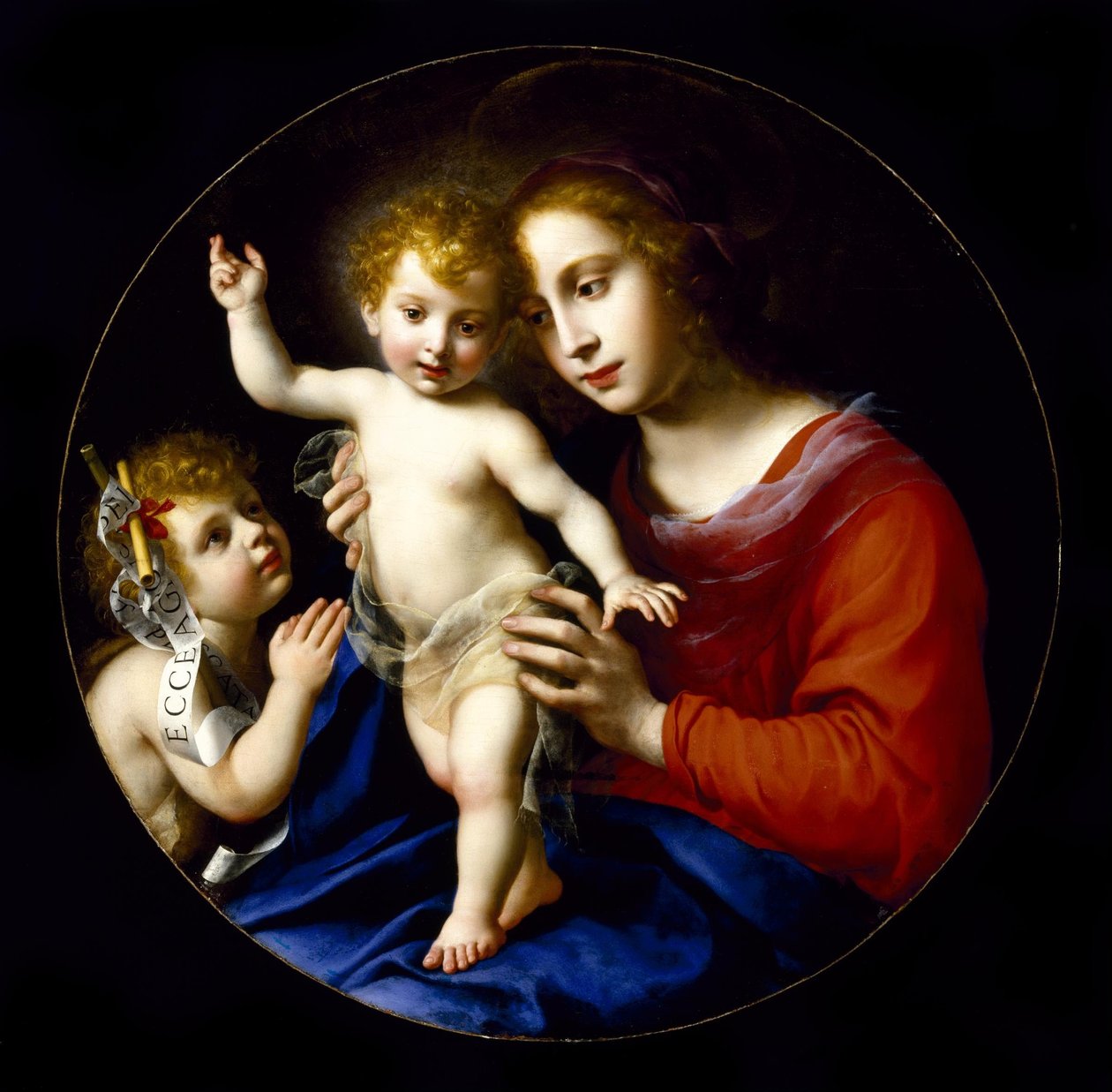 Panna a dítě s kojencem sv. Jana Křtitele od Carlo Dolci