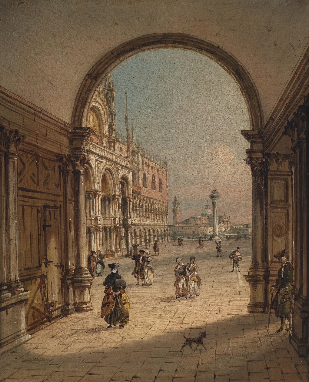 Benátky, pohled na Piazzetta San Marco od Carlo Grubacs