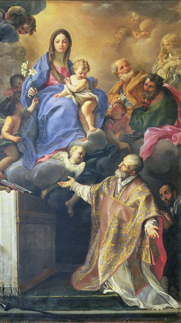 Panna Maria zjevující se svatému Filipu Nerimu od Carlo Maratta or Maratti