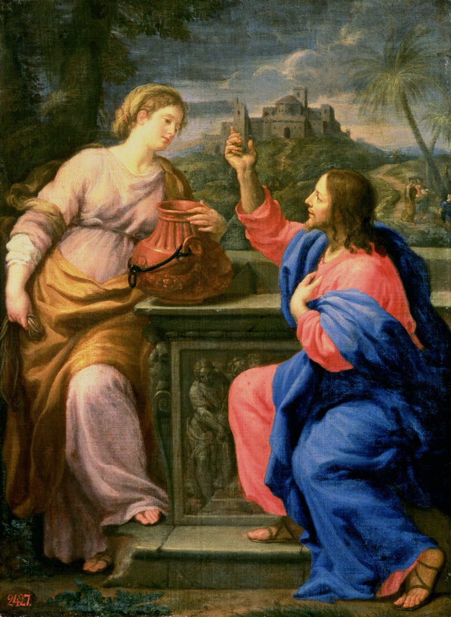 Kristus a žena ze Samaří od Carlo Maratta or Maratti