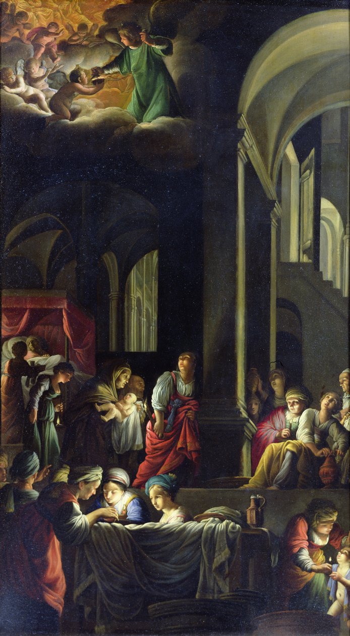 Narození Panny, kolem 1616-19 od Carlo Saraceni