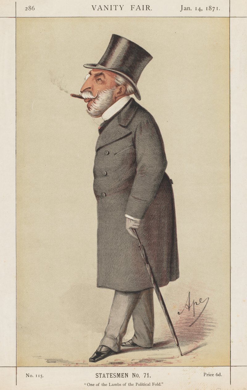 Vanity Fair: Statesman, č. 71 „Jedno z jehňátek politického záhybu“ od Carlo (Ape) Pellegrini