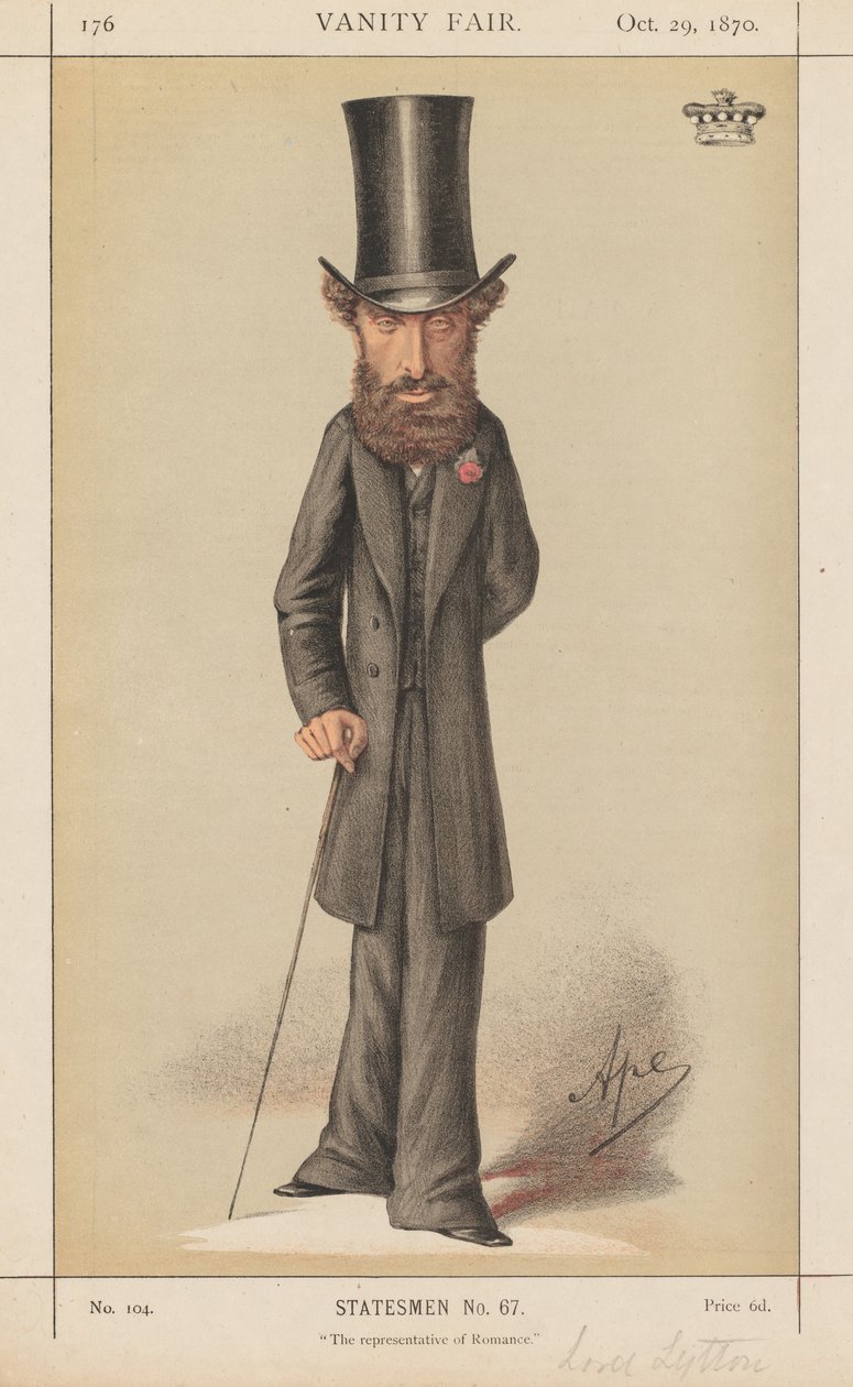 Vanity Fair: Státníci č. 67 „Představitel romantiky“ od Carlo (Ape) Pellegrini