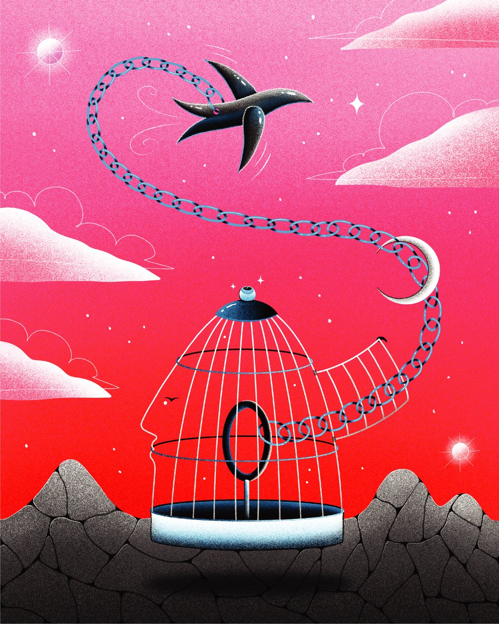 Přemýšlení o svobodě, 2020 (digitální ilustrace) od Carlo Alberto Giardina