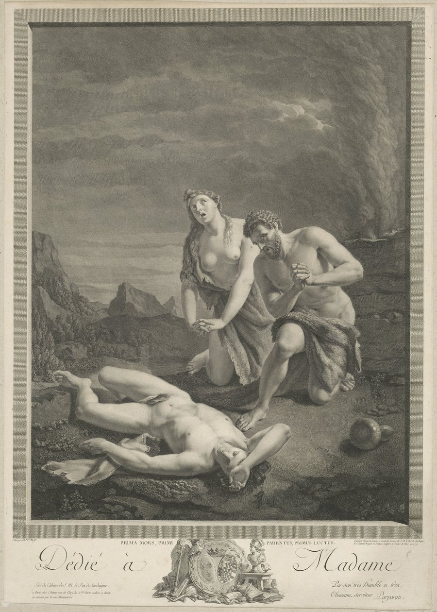 Adam a Eva u Ábelovy mrtvoly od Carlo Antonio Porporati