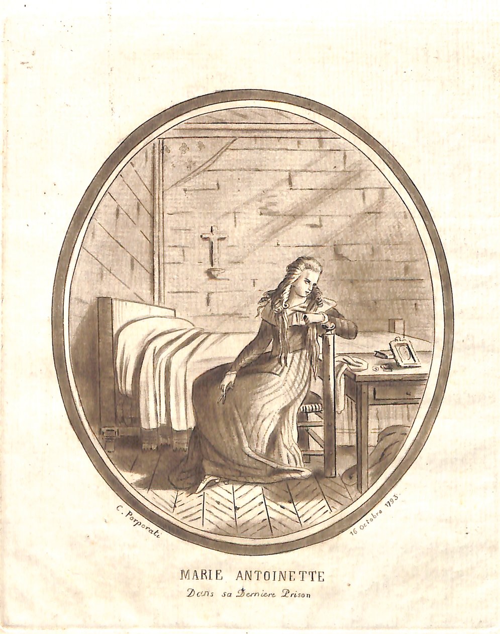 Marie Antoinetta poslední vězení od Carlo Antonio Porporati