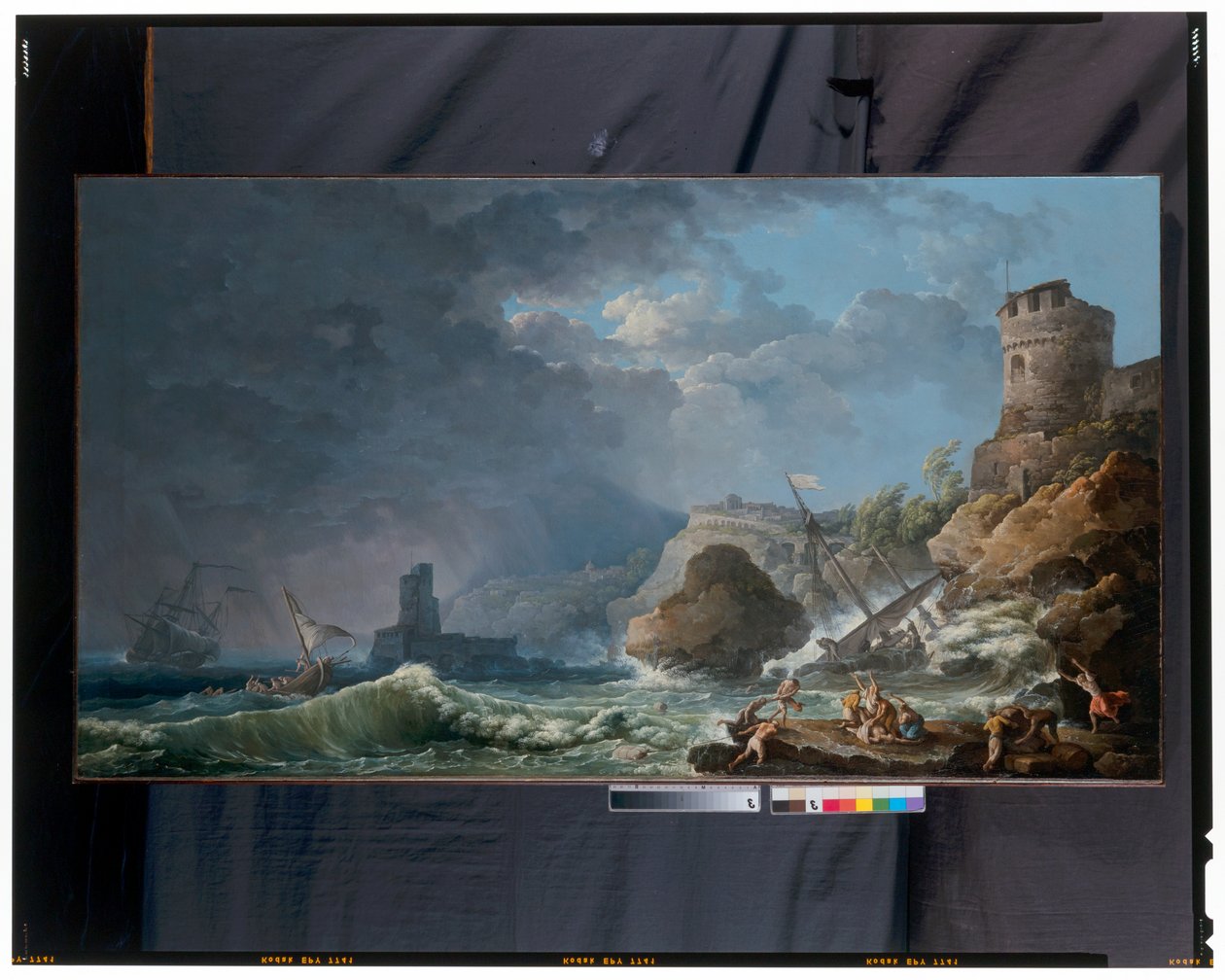Bouře Na Skalnatém Pobřeží od Carlo Bonaria or Bonavia