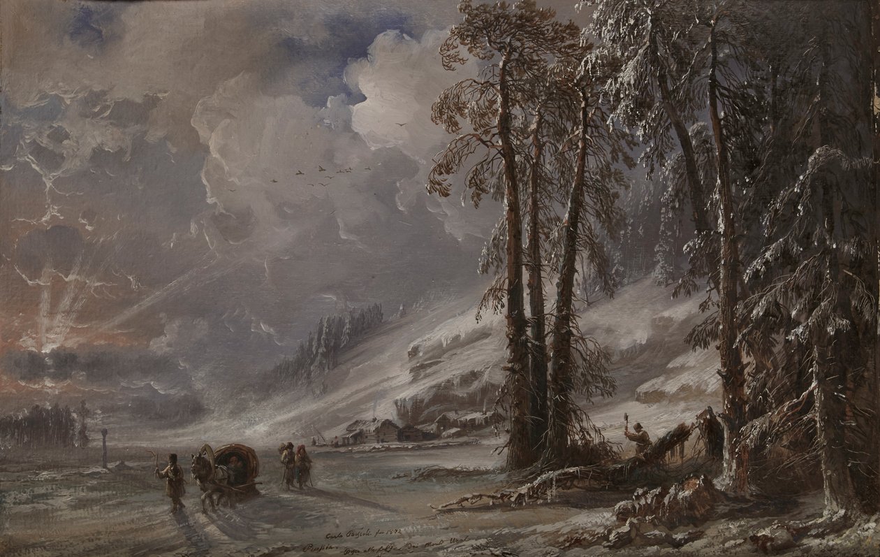Les na úpatí pohoří Ural, 1872. od Carlo Bossoli