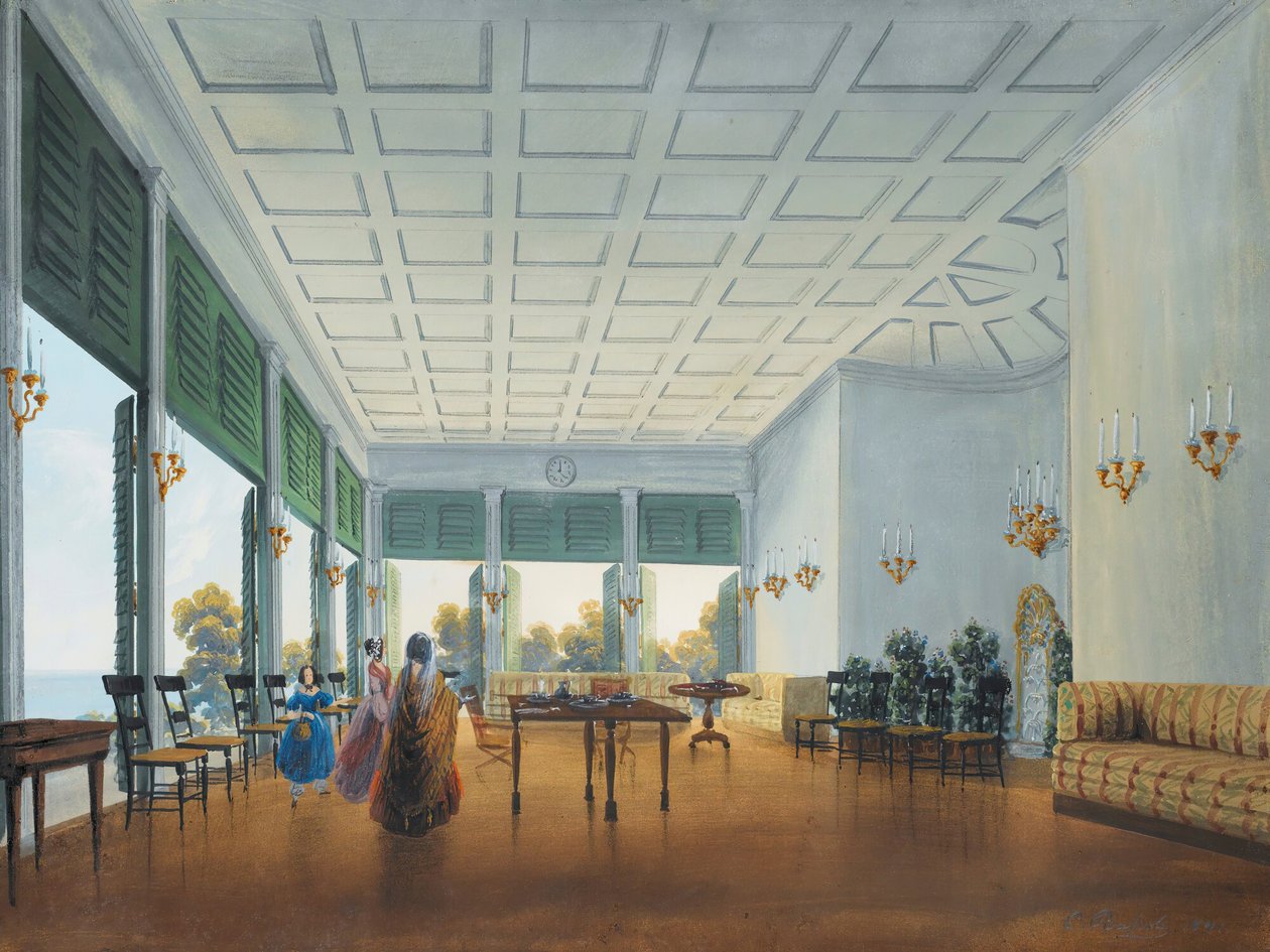 Interiér v Naryshkinském paláci Miskhor, 1841-1842. od Carlo Bossoli