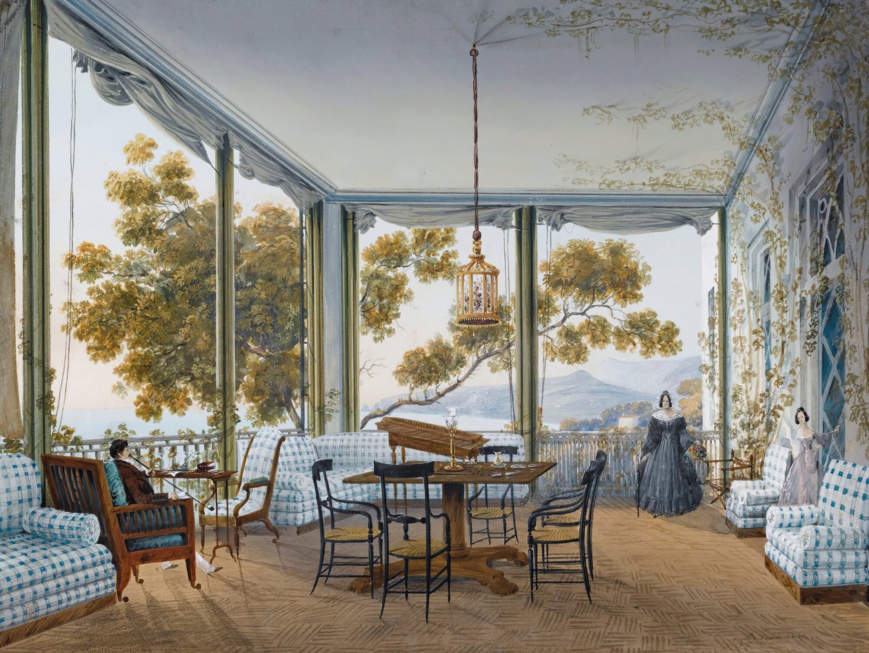 Interiér v Naryshkinském paláci Miskhor, 1841-1842. od Carlo Bossoli