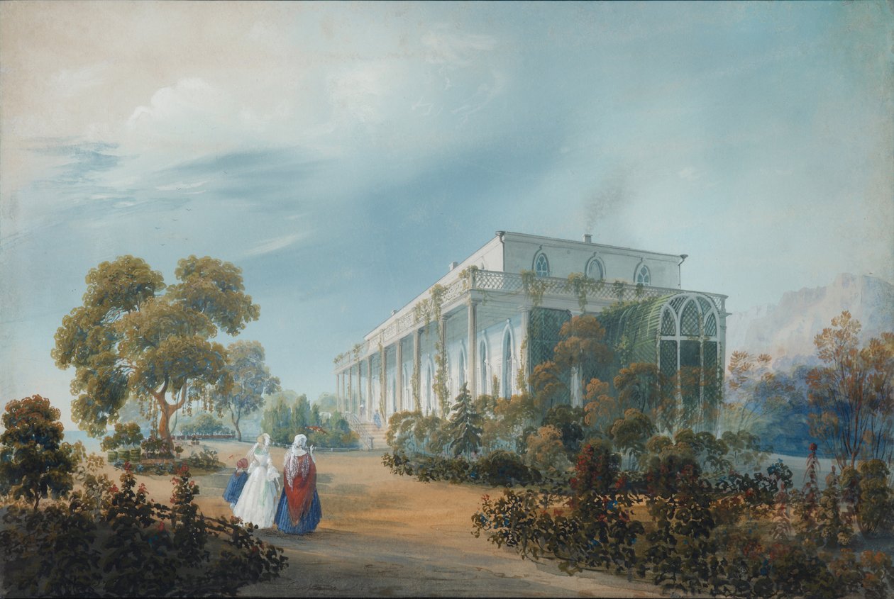Naryshkins Estate v Miskhor, 1842 od Carlo Bossoli