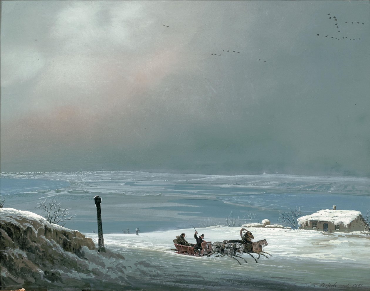 Okolí Oděsy v zimě, 1841. od Carlo Bossoli