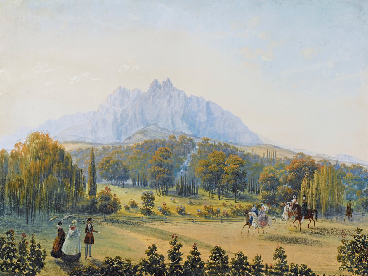 Pohled na Miskhor na Krymu, 1841-1842. od Carlo Bossoli