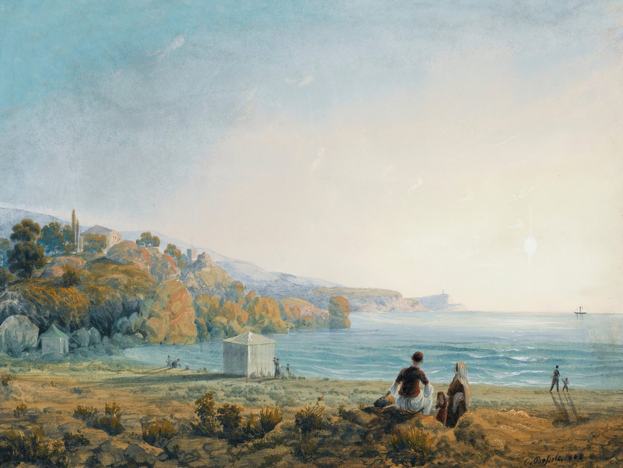 Pohled na Miskhor na Krymu, 1841-1842. od Carlo Bossoli