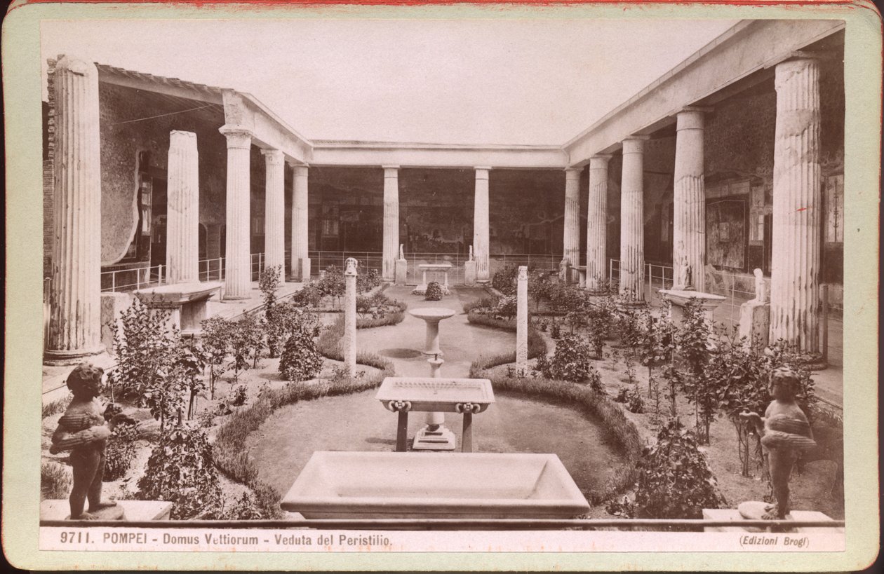 Dům Vettiů v Pompejích, asi 1880 (fotografie) od Carlo Brogi