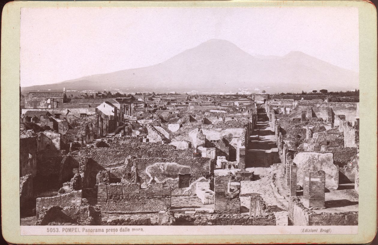 Panorama Pompejí, asi 1880 (fotografie) od Carlo Brogi