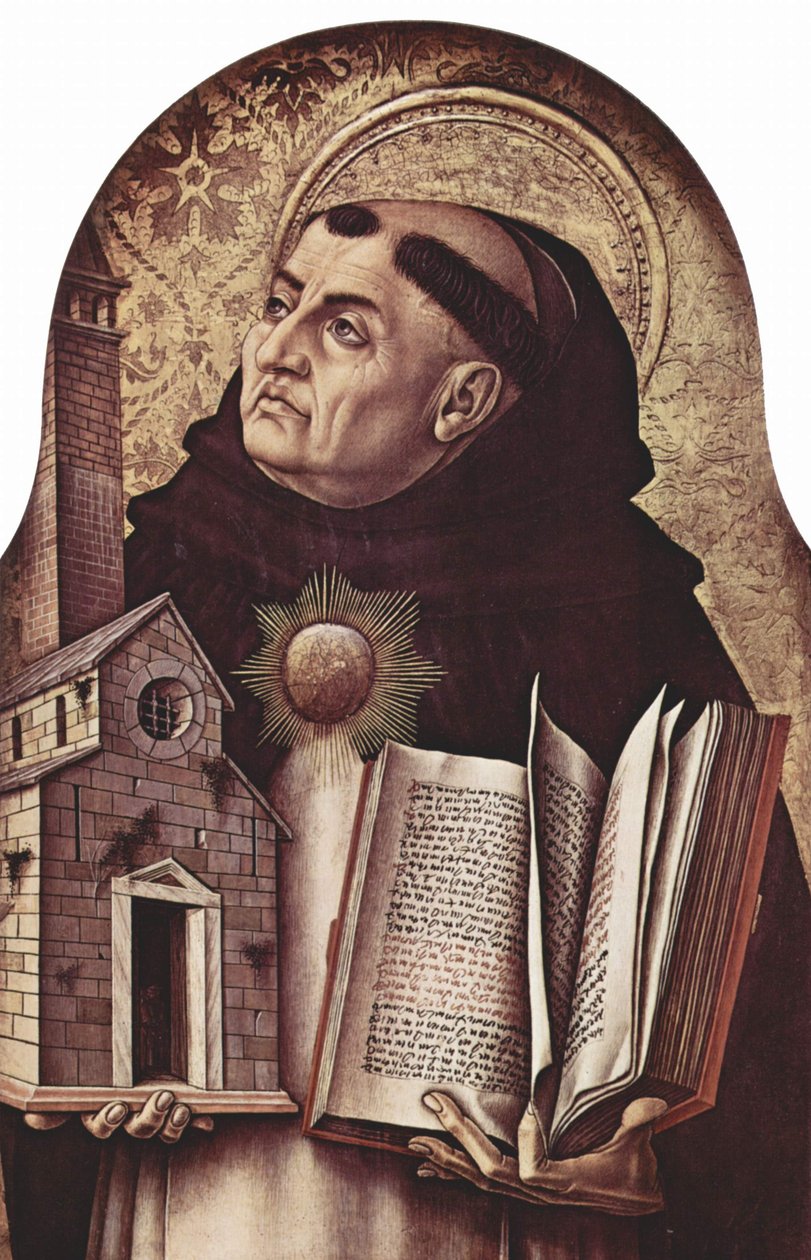 Oltář San Domenico in Ascoli, polyptych, levá vnější deska: svatý Tomáš Akvinský od Carlo Crivelli